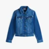 Giacca in denim elasticizzato dal taglio slim con lavaggio scuro Giacca in denim elasticizzato dal taglio slim con lavaggio scuro