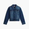 Giacca in denim elasticizzato dal taglio slim con lavaggio scuro Giacca in denim elasticizzato dal taglio slim con lavaggio scuro