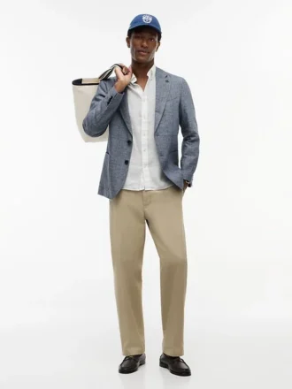 Giacca in lino New York Label dalla vestibilità regolare