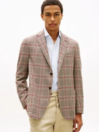 Giacca in misto lana con motivo Glen Plaid