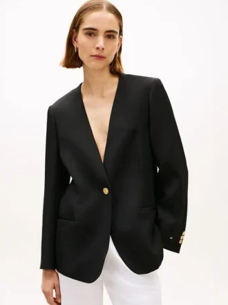 Giacca in misto lino dalla vestibilità comoda Giacca in misto lino dalla vestibilità comoda