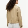 Giacca in twill elasticizzato con monogramma in script Giacca in twill elasticizzato con monogramma in script