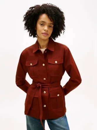 Giacca utility impermeabile con cintura Giacca utility impermeabile con cintura