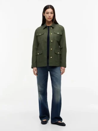 Giacca utility impermeabile con cintura Giacca utility impermeabile con cintura