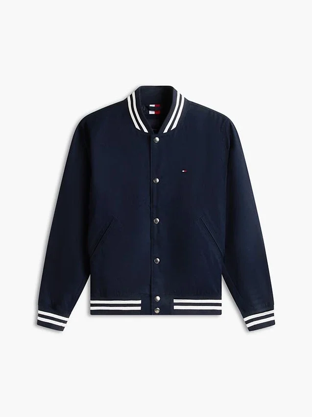Giacca varsity idrorepellente con logo bandiera Giacca varsity idrorepellente con logo bandiera