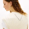 Gilet a maglia intrecciata con scollo a V Gilet a maglia intrecciata con scollo a V