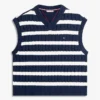 Gilet a maglia intrecciata con scollo a V Gilet a maglia intrecciata con scollo a V