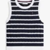 Gilet a righe con lavorazione a trecce per bambini
