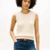 Gilet in maglia a trecce Gilet in maglia a trecce