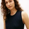Gilet in maglia a trecce Gilet in maglia a trecce