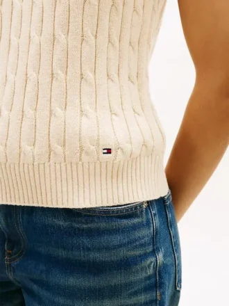 Gilet in maglia a trecce