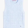 Gilet in maglia a trecce Gilet in maglia a trecce