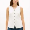 Gilet slim fit in misto lino Gilet slim fit in misto lino