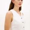Gilet slim fit in misto lino Gilet slim fit in misto lino