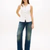 Gilet slim fit in misto lino Gilet slim fit in misto lino