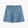 Gonna in denim a pieghe per bambina
