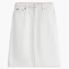 Gonna in denim bianco con cintura Gonna in denim bianco con cintura
