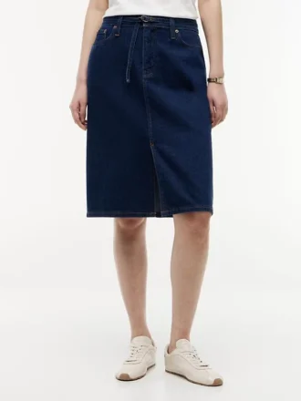 Gonna in denim con cintura
