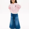 Gonna-pantalone in denim per bambina Gonna-pantalone in denim per bambina