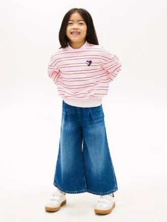 Gonna-pantalone in denim per bambina