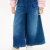 Gonna-pantalone in denim per bambina Gonna-pantalone in denim per bambina