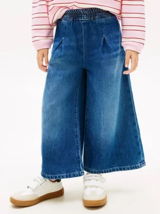 Gonna-pantalone in denim per bambina