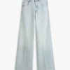 Jeans a vita alta con orlo grezzo e gamba larga Jeans a vita alta con orlo grezzo e gamba larga