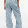 Jeans a vita bassa a righe a gamba larga per bambini