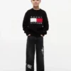 Jeans baggy Hilfiger con stampa graffiti per bambini Jeans baggy Hilfiger con stampa graffiti per bambini