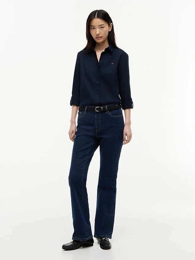 Jeans bootcut elasticizzati a vita media Jeans bootcut elasticizzati a vita media