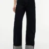 Jeans dritti larghi a vita media in denim selvedge Jeans dritti larghi a vita media in denim selvedge