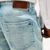 Jeans dritti lavati sbiancati per bambini Jeans dritti lavati sbiancati per bambini