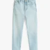 Jeans dritti lavati sbiancati per bambini Jeans dritti lavati sbiancati per bambini