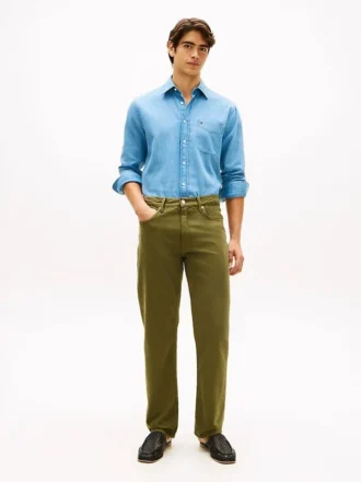 Jeans dritti regular tinti in capo