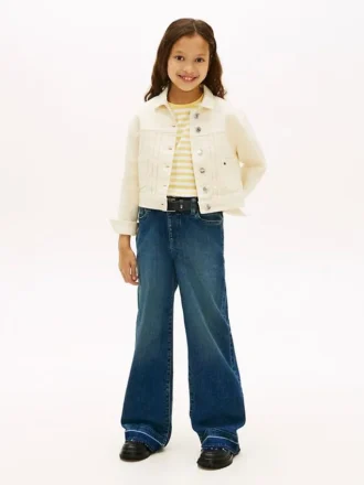 Jeans elasticizzati a gamba larga per bambini