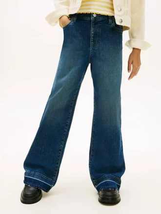 Jeans elasticizzati a gamba larga per bambini