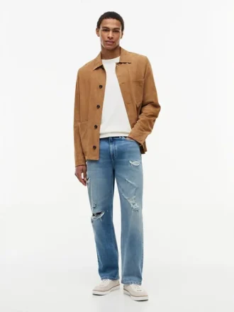 Jeans larghi effetto consumato