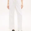 Jeans leggeri a gamba larga senza bottoni Jeans leggeri a gamba larga senza bottoni