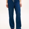 Jeans leggeri a gamba larga senza bottoni Jeans leggeri a gamba larga senza bottoni