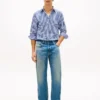 Jeans regular straight con cimosa Jeans regular straight con cimosa