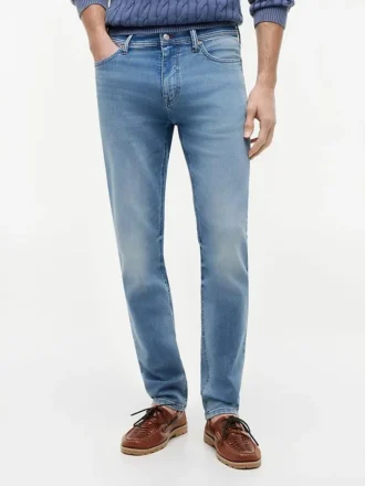 Jeans slim in denim THFlex Knit
