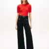 Jeans utility a vita alta, elasticizzati e a gamba larga Jeans utility a vita alta, elasticizzati e a gamba larga
