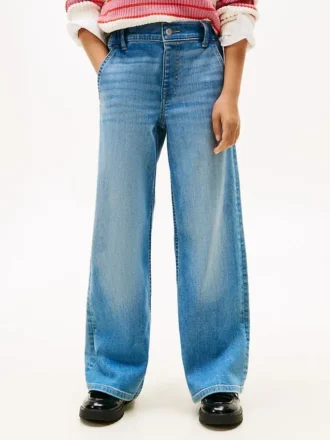 Jeans utility elasticizzati a gamba larga per bambini