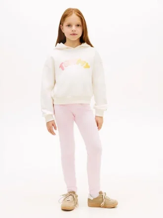 Leggings da bambina con logo Tommy in stile college