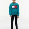 Leggings da bambina con logo Tommy in stile college