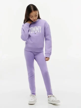 Leggings da bambina con logo Tommy in stile college