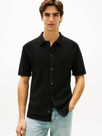 Maglia polo leggera in maglia