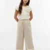 Maglietta a righe con maniche rifinite in pizzo per bambini Maglietta a righe con maniche rifinite in pizzo per bambini