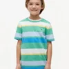 Maglietta a righe multicolore per bambini Maglietta a righe multicolore per bambini