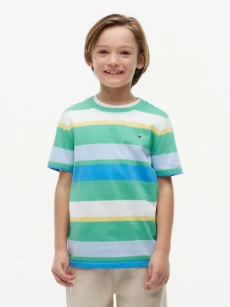 Maglietta a righe multicolore per bambini Maglietta a righe multicolore per bambini